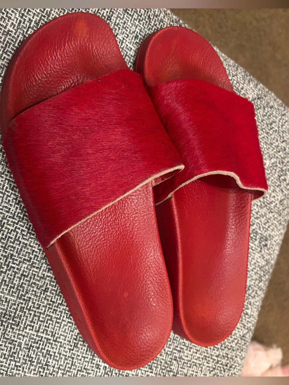 adidas Red Women's Slide Sandals